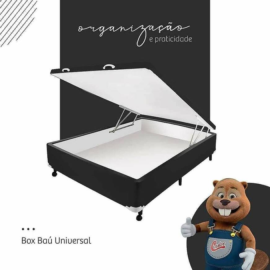cama box baú castor casal